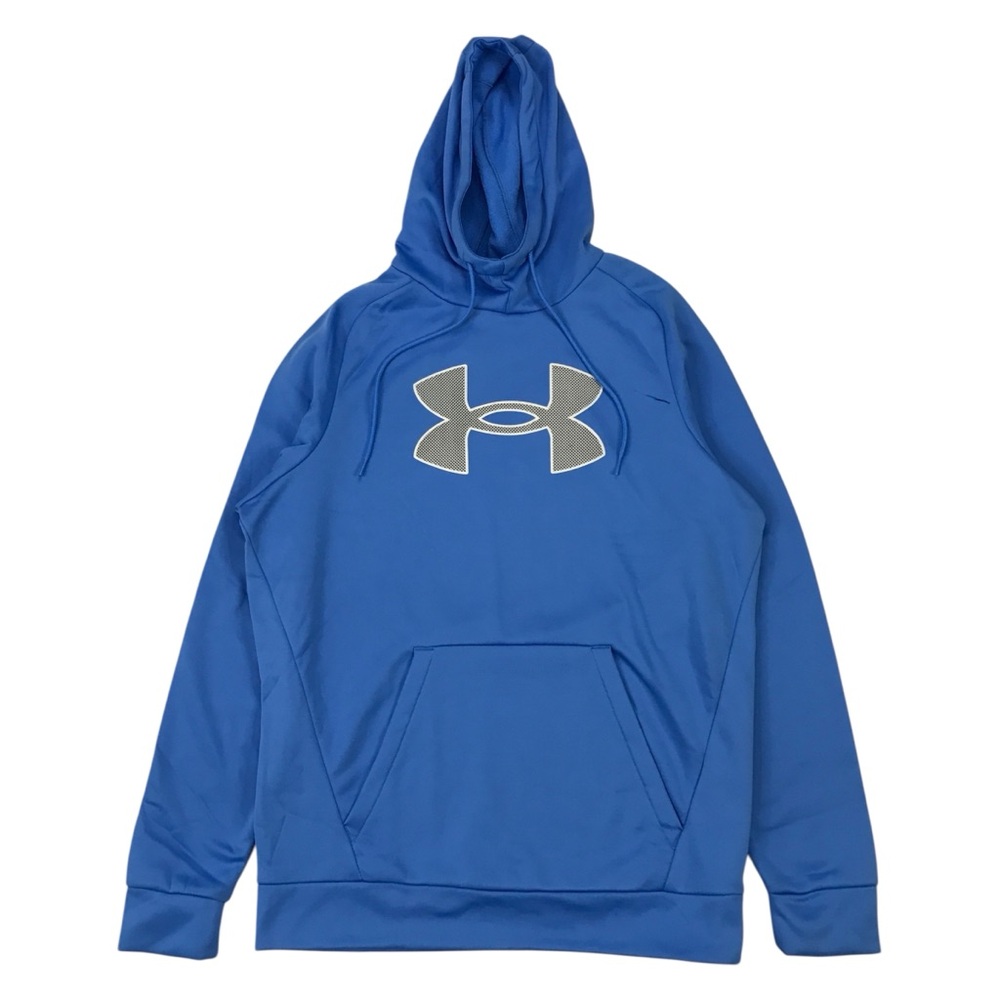 Under Armour Big Logo Hoodie Mens Small S Blue Fleece Sweatshirt Pullover BNWT!